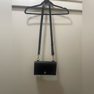 Elegant Black Leather Crossbody Bumbag Bike Transformer Bag